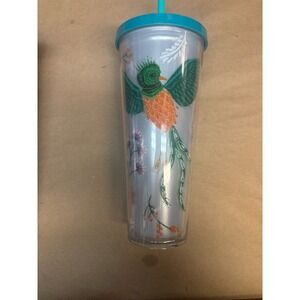 RARE 2017 Quetzal Bird flower Starbucks tumbler